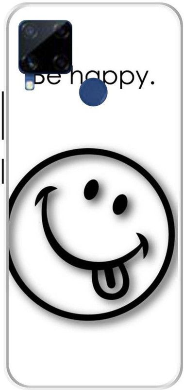 ZIGTOZAG SHOPPE Back Cover for Realme C15  (Black, White, Hard Case)