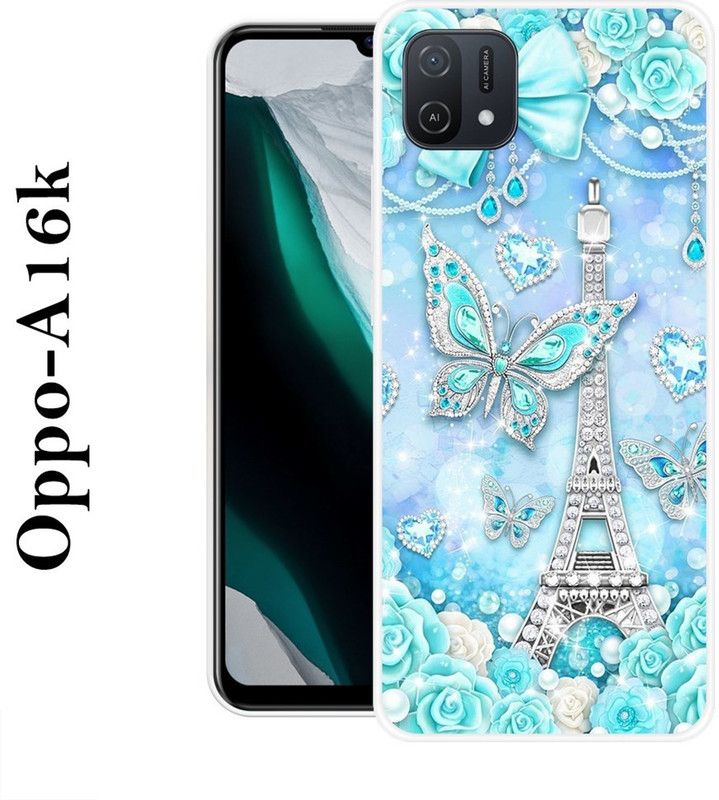 Sswastik Back Cover for Oppo A16K  (Blue, Silicon)