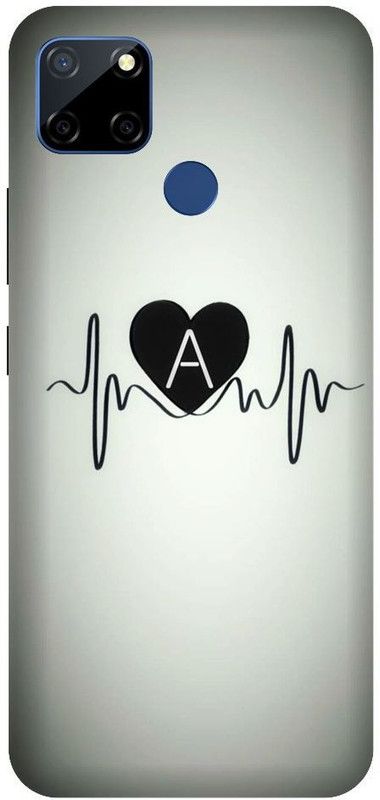 URCHIN Back Cover for Narzo 30A heartbeat, A, Latter A, Love, Heart  (Multicolor, Shock Proof)