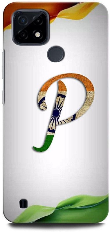 ORBIQE Back Cover for Realme C25Y RMX3265 P, P LETTER, P ALPHABET, DESIGN  (Multicolor, Hard Case, Pack of: 1)