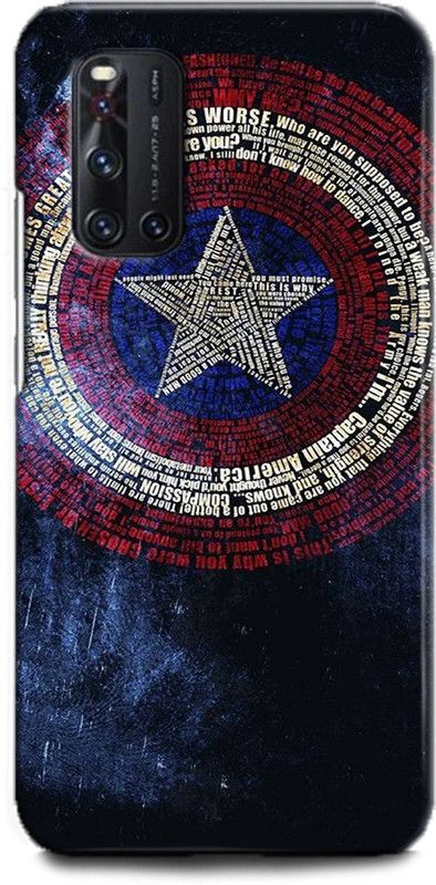 INDICRAFT Back Cover for Vivo V19, Vivo 1933 CAPTAIN AMERICA, SHIELD, COMICS, MARVEL, SUPEHERO  (Multicolor, Hard Case, Pack of: 1)