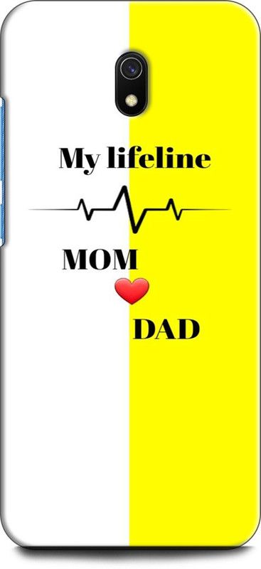 Wall Art Back Cover for Redmi 8A MOM AND DAD, DAD, I LOVE YOU, LOVE, MISSING, MOM  (Multicolor, Dual Protection, Pack of: 1)
