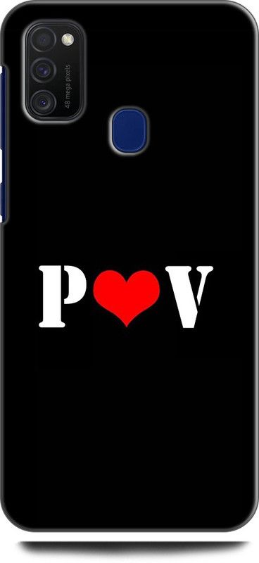 Afterglow Back Cover for SAMSUNG Galaxy M30s P V, P LOVES V, NAME, LETTER, ALPHABET, PV LOVE, HART  (Multicolor, Shock Proof, Pack of: 1)