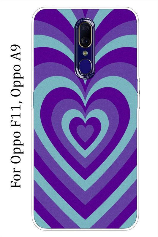 Ghumakkad Back Cover for OPPO F11, Oppo A9  (Purple, Blue, Grip Case, Silicon, Pack of: 1)