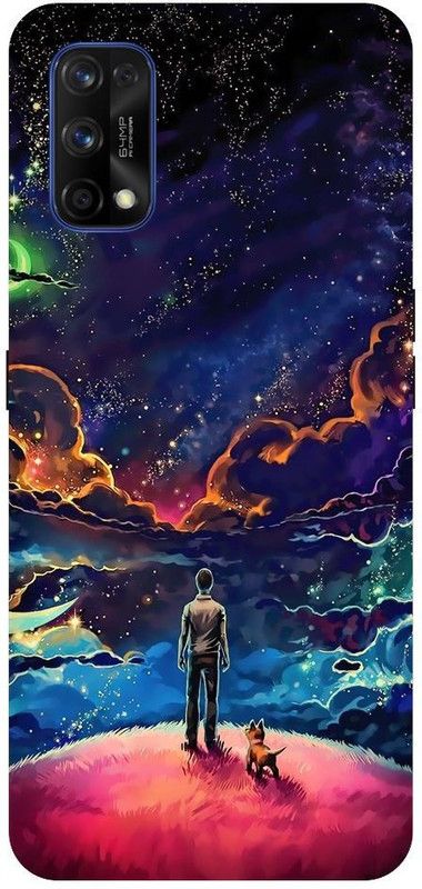 URCHIN Back Cover for Realme 7 Sky, Galaxy, Stars, Cool, blue, light, space  (Multicolor, Shock Proof, Pack of: 1)