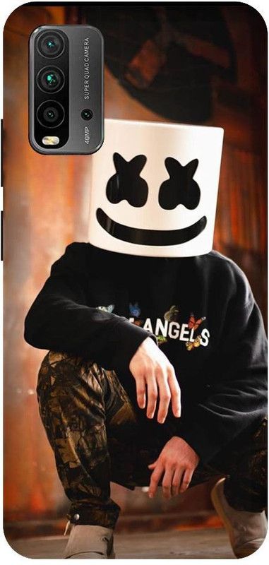 URCHIN Back Cover for Redmi 9 Power Marshmello, Marshmello dj, Edm, Marshmallow, Marshmello singer  (Multicolor, Shock Proof, Pack of: 1)