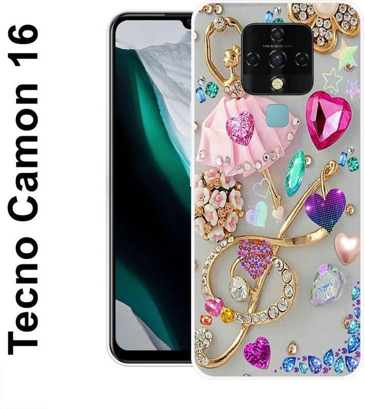 KUDI Back Cover for Tecno Camon 16  (Multicolor, Grip Case, Silicon)