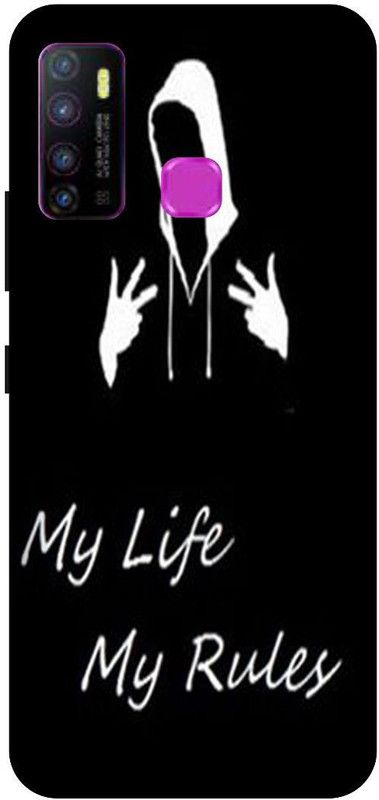 itrusto Back Cover for Infinix Hot 9 , Infinix Hot 9 MY LIFE MY RULES BACK COVER  (Multicolor, Hard Case, Pack of: 1)