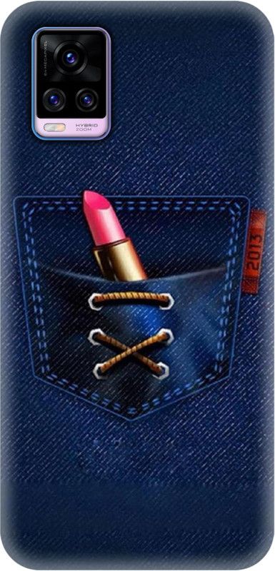 Smutty Back Cover for Vivo V20 - Lipstick Print  (Multicolor, Hard Case, Pack of: 1)