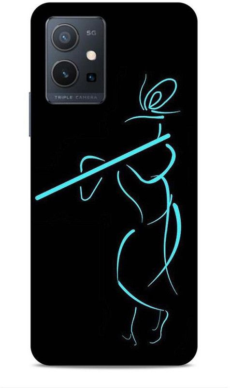 Printabulous Back Cover for Vivo Y75 5G  (Black, Blue, Waterproof)