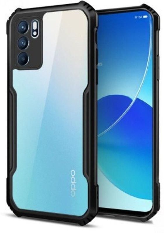 Accessories Kart Back Cover for Oppo Reno 6 pro 5G ipaky Edge to edge Boom Transparent case  (Transparent, Rugged Armor, Pack of: 1)