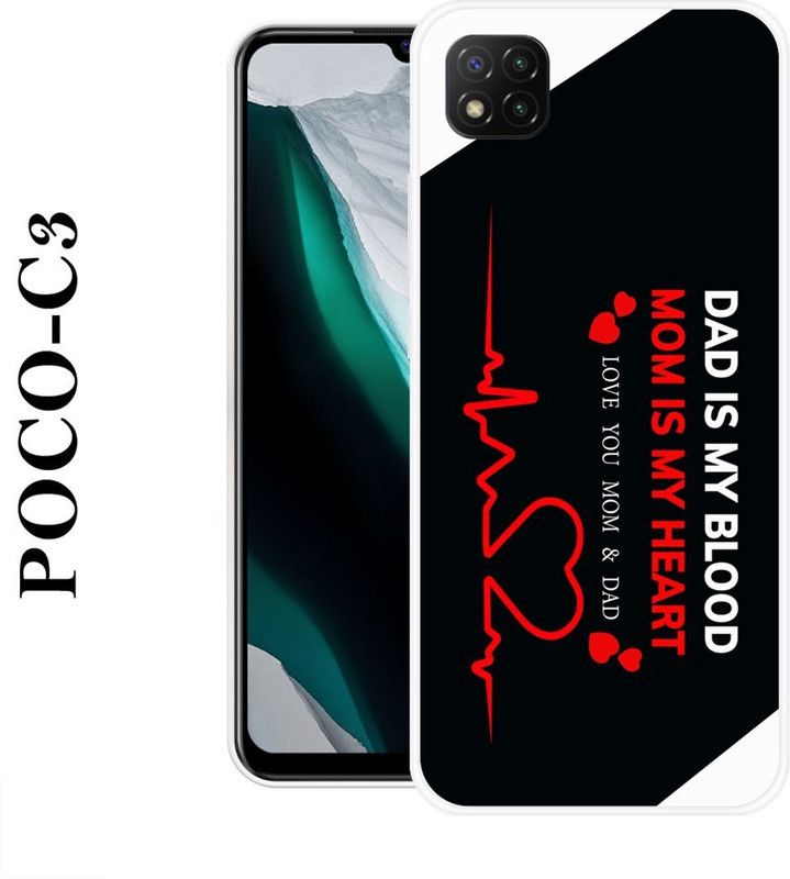KUDI Back Cover for Poco C3  (Multicolor, Silicon)