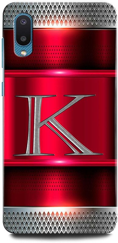 INTELLIZE Back Cover for SAMSUNG Galaxy M02 K, K LETTER, K DESIGN, K ALPHABET, K NAME  (Multicolor, Hard Case, Pack of: 1)