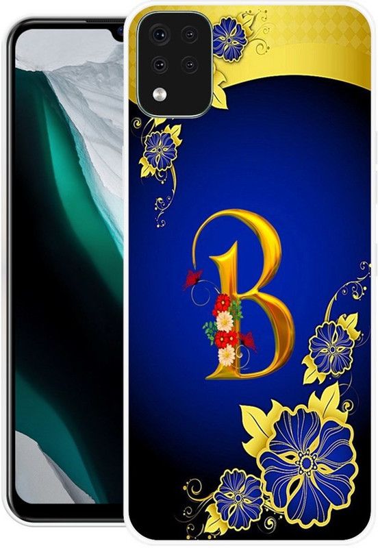 PINKZAP Back Cover for LG K42  (Blue, Gold, Grip Case, Silicon, Pack of: 1)