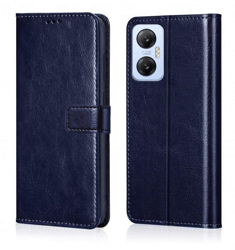 Nuvak Flip Cover for Infinix Hot 20 5G  (Blue, Magnetic Case, Pack of: 1)