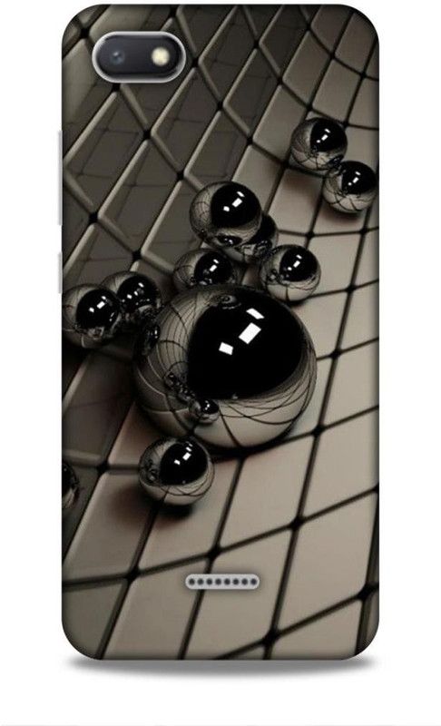 Keviv Back Cover for Mi Redmi 6A  (Grey, Black, 3D Case, Pack of: 1)