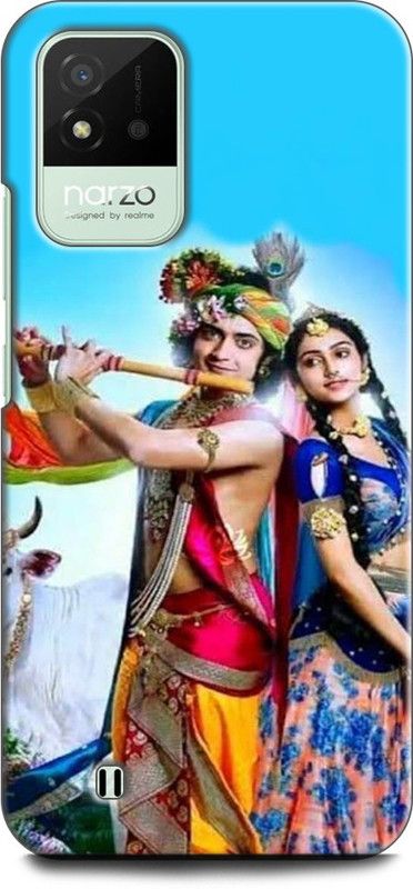 Dronk Back Cover for Realme Narzo 50i, RMX3231 RADHA KRISHNA, RADHA AND KRISHNA, KRISHNA, RADHA, GOD  (Multicolor, Dual Protection, Pack of: 1)