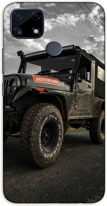 iprinto Back Cover for Realme Narzo 20, Relaem C25s mahindra thar Back Cover  (Black, Hard Case)