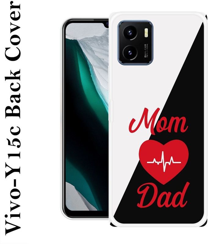 Sswastik Back Cover for Vivo Y15c  (White, Black, Grip Case, Silicon, Pack of: 1)