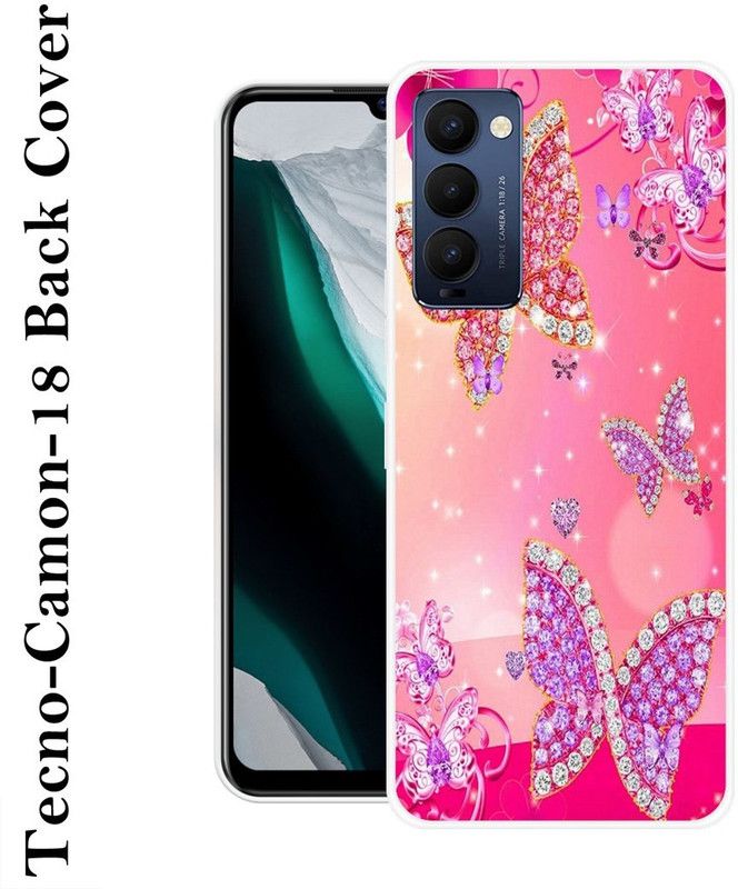 SHIVKUDI Back Cover for Tecno Camon 18  (Multicolor, Silicon)