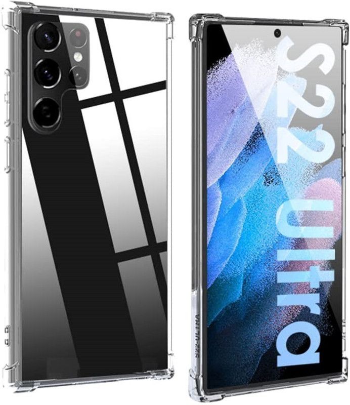 S-Hardline Back Cover for Samsung Galaxy S22 Ultra, Flexible shock absorbing TPU body  (Transparent)