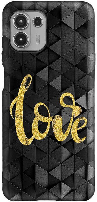 7PRINTZONE Back Cover for MOTOROLA EDGE 20 FUSION  (Black, Gold, Flexible)