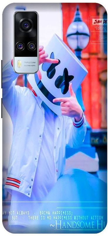 URCHIN Back Cover for Vivo Y31 Marshmello, Marshmello dj, Edm, Marshmallow, Marshmello singer  (Multicolor, Shock Proof, Pack of: 1)
