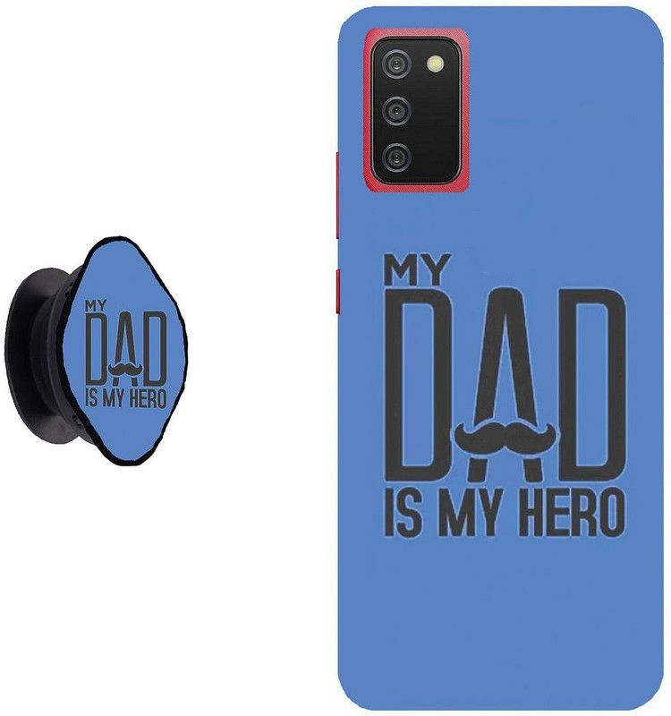 Hello Case Back Cover for Samsung Galaxy A03s  (Blue, Black, Cases with Holder, Pack of: 2)