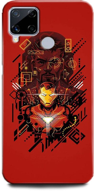 INDICRAFT Back Cover for Realme C15, RMX2180 IRON MAN, AVENGERS, MARVEL, AVENGER, COMIC  (Multicolor, Hard Case, Pack of: 1)