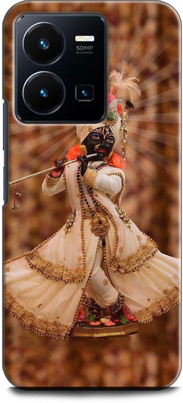 INDICRAFT Back Cover for Vivo Y35, V2205 KRISHNA, LORD KRISHNA, FLUTE, COLOURFULL, GOD  (Multicolor, Shock Proof, Pack of: 1)