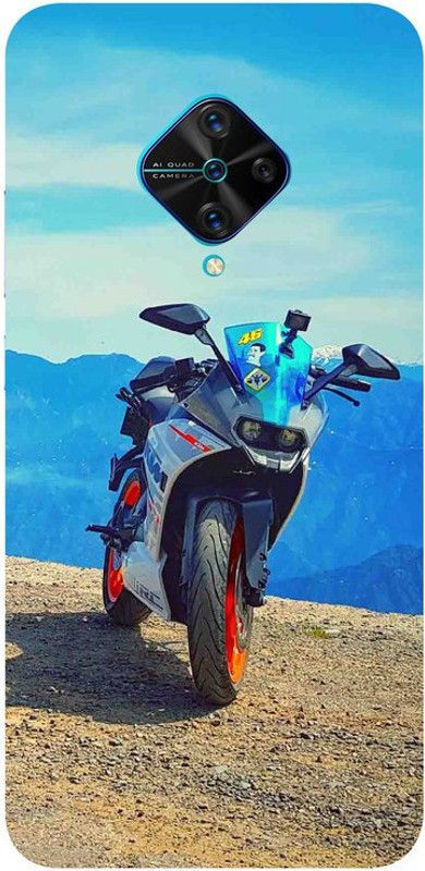 Skyhawk Back Cover for Vivo S1 Pro Blue And White KTM  (Multicolor, Waterproof, Silicon, Pack of: 1)