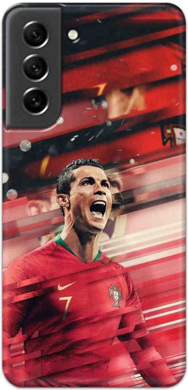NDCOM Back Cover for Samsung Galaxy S21 FE 5G Cristiano Ronaldo Football Printed  (Multicolor, Hard Case, Pack of: 1)