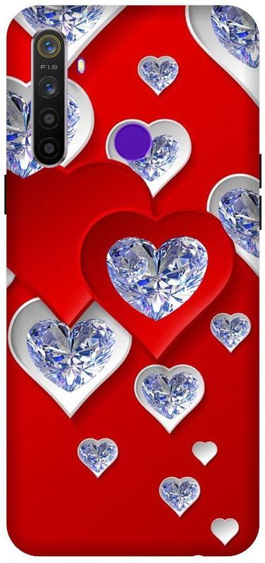 SSMORYA Back Cover for Realme 5, Realme 5s, Realme 5i (Love Heart) Printed Back Cover  (Multicolor, Waterproof, Pack of: 1)