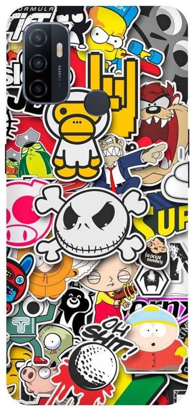 URCHIN Back Cover for Oppo A53 Cartoon, Cute, Anime, Cartoon Cute, Funny  (Multicolor, Shock Proof, Pack of: 1)
