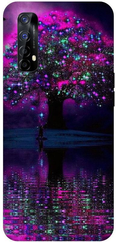 SSMORYA Back Cover for Realme 7, Realme Narzo 20 Pro, Pink, Tree Multicolour Printed  (Multicolor, Hard Case, Pack of: 1)