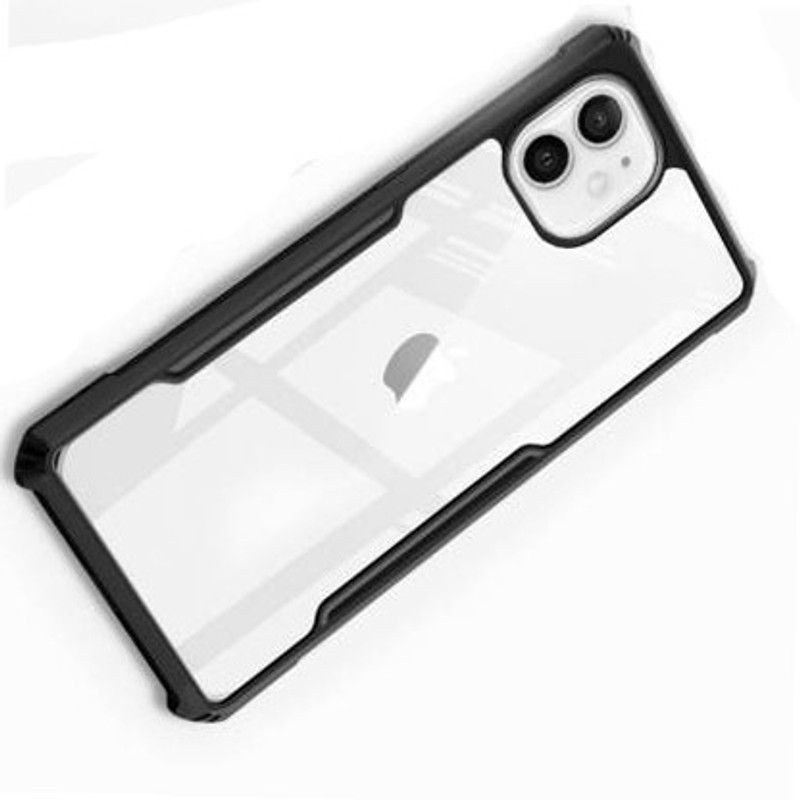 Godric Back Cover for Apple Iphone 11  (Black, Transparent, Dual Protection, Pack of: 1)
