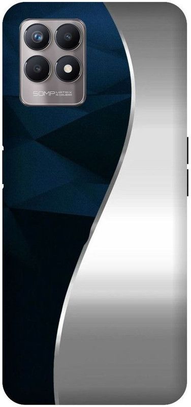 UMPRINT Back Cover for Realme 8i/RMX3151 Art Design Silver Printed Back Cover  (Multicolor, Hard Case, Pack of: 1)