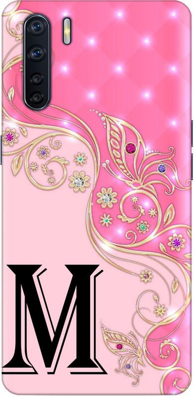Designer Cover Back Cover for Oppo F15  (Pink, Grip Case, Silicon, Pack of: 1)