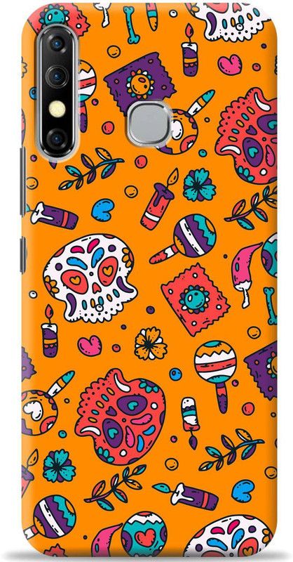Crafter Back Cover for Infinix Hot 8  (Orange, Shock Proof, Pack of: 1)