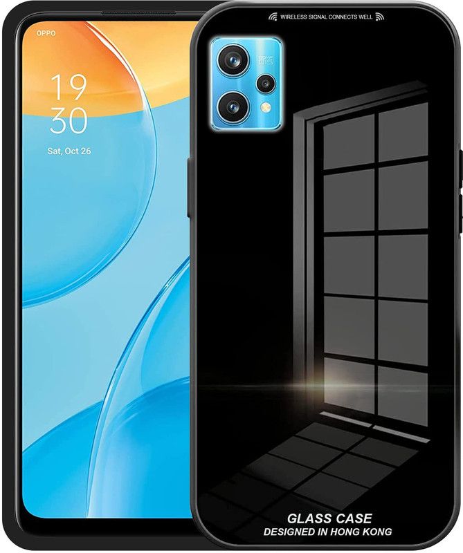 ONCRAVES Back Cover for Realme 9 Pro Plus Luxury Toughened Glass  (Black, Dual Protection, Pack of: 1)