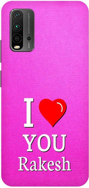 Zaplab Back Cover for Xiaomi Redmi 9 Power,M2010j19si, I Love You Rakesh Printed Back Cover  (Multicolor, Hard Case, Pack of: 1)