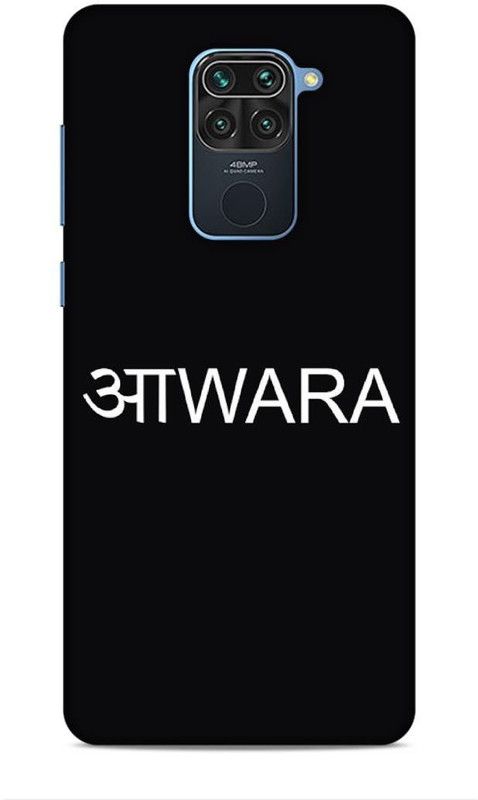 Keviv Back Cover for Mi Redmi Note 9  (Black, White, 3D Case, Pack of: 1)