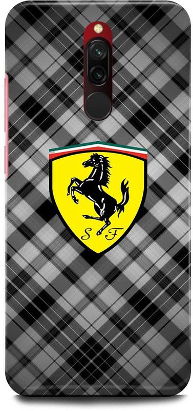 FRONK Back Cover for Redmi 8, M1908C3II, FERRARI, CAR, SIGN, LOGO  (Grey, Hard Case, Pack of: 1)