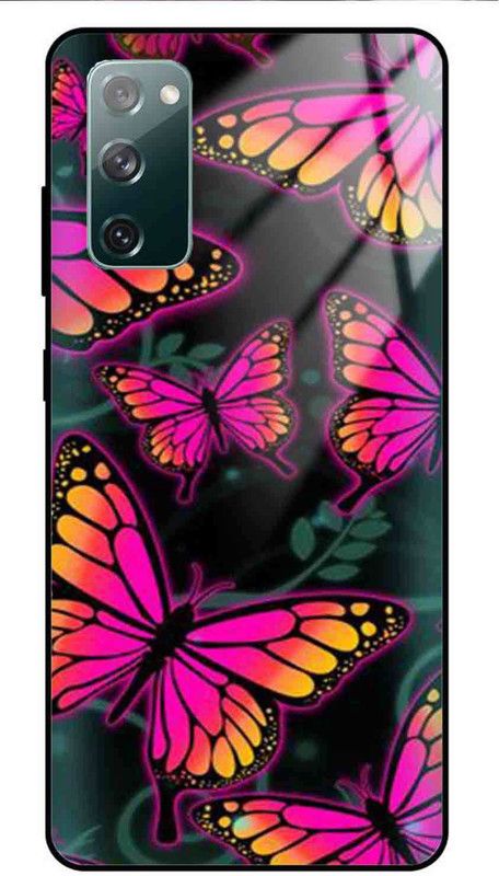 NDCOM Back Cover for Samsung Galaxy S20 FE 5G Beautiful Butterfly Design Printed Glass Case  (Multicolor, Grip Case, Pack of: 1)