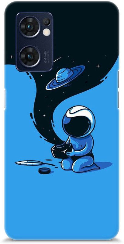 Mast Kalandar Back Cover for OPPO Reno7 5G  (Blue, Black, Hard Case)