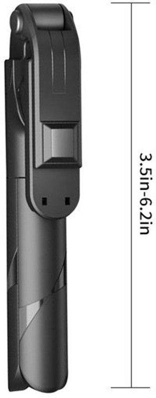 Dekoq Selfie Stick Tripod, Detachable and Extendable Phone Tripod for Cell Phone Bluetooth Selfie Stick  (Black, Remote Included)