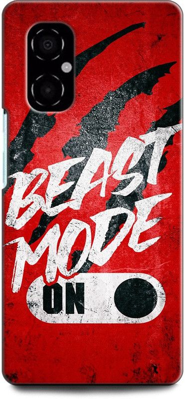 WallCraft Back Cover for POCO M4 5G BEAST MODE ON, MOTIVATION, INSPIRATION, POSITIVE  (Multicolor, Dual Protection, Pack of: 1)