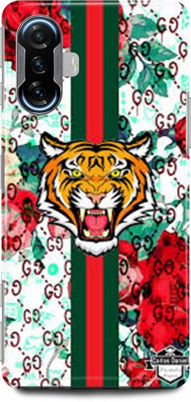 JUGGA Back Cover for POCO F3 GT, GUCCI, LOGO, SIGN, DESIGN, ART  (Red, Hard Case, Pack of: 1)
