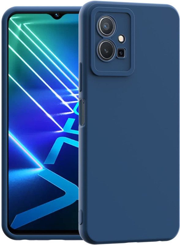 YOCOLOURS Back Cover for Vivo T1 5g  (Blue, Grip Case, Silicon, Pack of: 1)