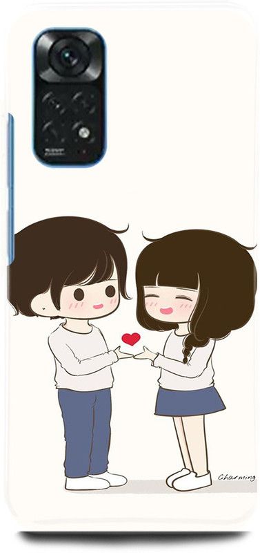 play fast Back Cover for POCO M4 Pro CUTE, BOY, CUTE, GIRL, LOVE, COUPLE, HEART  (White, Hard Case, Pack of: 1)